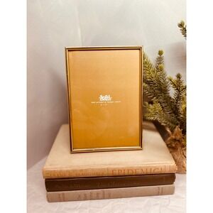 Vintage Solid Brass Picture Frame 5x7 Hand Polished Lacquer Coated Gold Tone